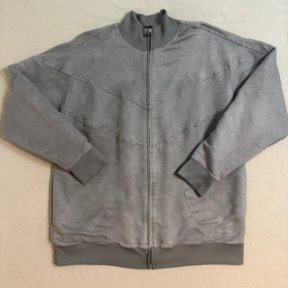 Vintage Y2K Jordan Velour Tracksuit 2XL Jacket 3XL Pants Gray 2 Piece Set